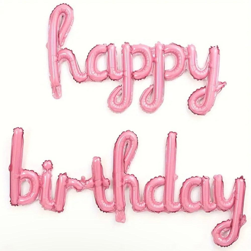 Pink Happy Birthday Balloon Set